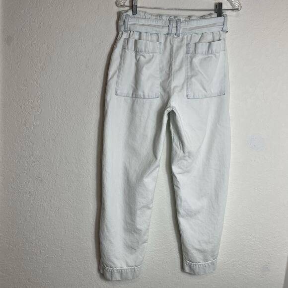 Proenza Schouler White Label Light Blue Jeans belted zip & button closure Size 2 - Picture 8 of 11